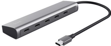 Aluminium USB-C Hub - 4 USB-C Poorten - 100W Pass-Through - Compact Ontwerp