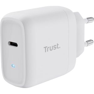 Trust Maxo - Laptoptoplader - 45 W - USB C - 2m kabel - Wit