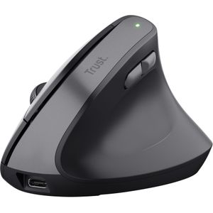 Trust Bayo V2 - Draadloze Ergonomische Muis - Oplaadbaar - Verticaal - Zwart