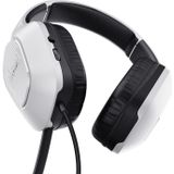 Trust Gaming GXT 415W Zirox Lichtgewicht Gaming Headset met 50mm-drivers voor PC, Xbox, PS4, PS5, Switch, Mobile, 3.5 mm Jack, 2m Kabel, Opklapbare Microfoon, Over-Ear Bedrade Koptelefoon - Wit