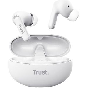 Trust Yavi Bluetooth Earbuds - Volledig Draadloze Oordopjes met Noise-Cancelling Microfoons - Wit