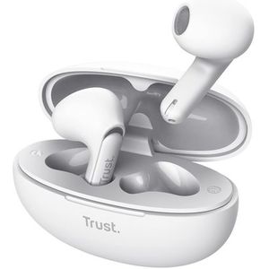 Trust - Yavi - Volledig Draadloze Oordopjes - Wit - Gerecycled Plastic - Noise-Cancelling