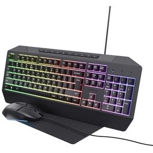 Trust GXT 791 toetsenbord Inclusief muis USB QWERTY Italiaans Zwart