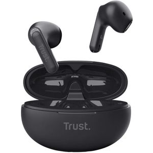 Trust Yavi Bluetooth Earbuds met Noise Cancelling Microfoons ENC, 23 Uur Speeltijd, 85% Gerecycled Plastic, Oordopjes Draadloos Buds Wireless Draadloze Oortjes In Ear Android iPhone - Zwart