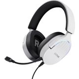 Trust Gaming GXT 490W Fayzo Gaming Headset USB 7.1 Surround Sound, 50mm Drivers, 2m Kabel, 35% Gerecycled Plastic, RGB, Over-Ear Bedrade Koptelefoon met Noise Cancelling Microfoon voor PC - Wit