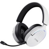Trust Gaming GXT 491W Fayzo Draadloze Gaming Headset Bluetooth + RF 2.4 GHz, 7.1 Surround Sound, 22 Uur Batterij, 35% Gerecycled Plastic, RGB Headphones Wireless PC PS5 PS4 Switch - Wit