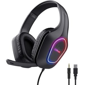 KabelFree - Gaming Headset - Zwart - Kunststof - Verstelbare Hoofdband