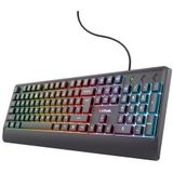 Trust GXT 792 Quadrox toetsenbord Inclusief muis Gamen USB QWERTY Belgisch Zwart