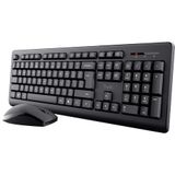 Trust - 25433 - Toetsenbord en Muis - Zwart - Wireless - QWERTY Spaans