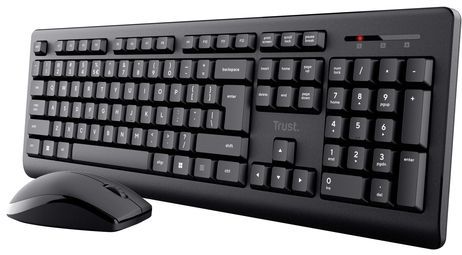 Trust - 25433 - Toetsenbord en Muis - Zwart - Wireless - QWERTY Spaans