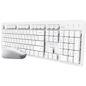 Trust ODY V2 - Draadloos Toetsenbord en Muis - Stil - Qwerty - Wit
