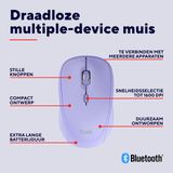 Trust - Yvi+ Multi - Draadloze Muis - Paars - Bluetooth & USB Ontvanger