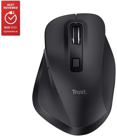 Trust - Fyda - Draadloze Muis - Zwart - Optische Bewegingsdetectie - 2400 DPI