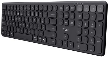 Trust - Vaiya - Draadloos Toetsenbord - Azerty - Multi-device, 2,4 GHz en Bluetooth, Oplaadbare Batterij, 55% Gerecycled Materiaal