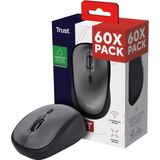 Trust - Yvi+ - Draadloze Muis - Zwart - 60 Stuks - Compact en Duurzaam Design