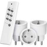Klik-Aan-Klik-Uit Draadloze Stopcontact Schakelaarset - Wit - Max 2300W