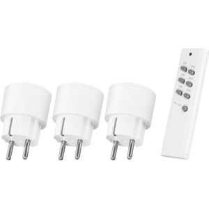 Klik-Aan-Klik-Uit Draadloze Stopcontact Schakelaarset - Wit - Max 2300W