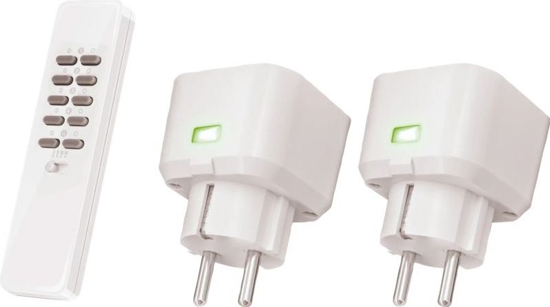 KlikAanKlikUit - Draadloze Stopcontactschakelaarset - Compact - Wit