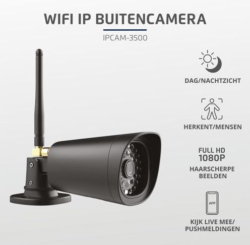 Beveiligingscamera - Full HD - 6 Meter Bereik - Bewegingsdetectie - IR-nachtzicht