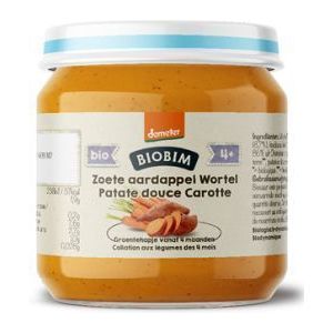 Biobim Groentehapje 4+ mnd Zoete Aardappel, Wortel 125 gr