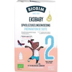 Biobim Zuigelingenvoeding Ekobaby 2 6+ mnd - 3 x 600 g - Voordeelverpakking