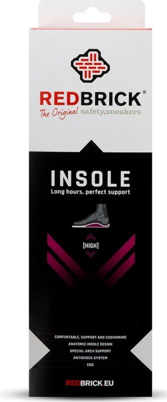 Redbrick - Inlegzool High - Zwart - Polyester/Polyurethaan