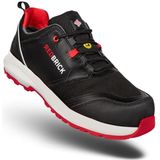 Redbrick - Pulse Laag S3 ESD - Zwart/Rood - Microfiber/TPU - Antislip