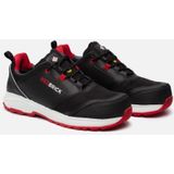 Redbrick - Pulse Laag S3 ESD - Zwart/Rood - Microfiber/TPU - Antislip