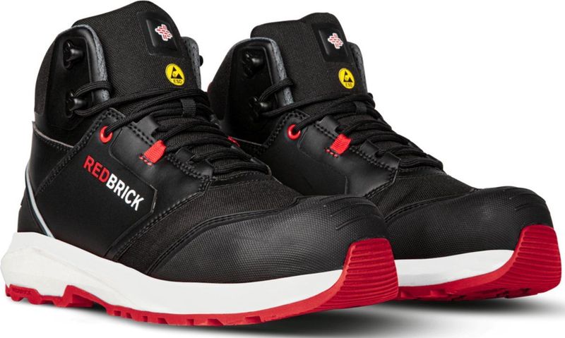 Redbrick - Pulse Overnose High S3 - Werkschoenen - Zwart - TPU - Aluminium Beschermneus