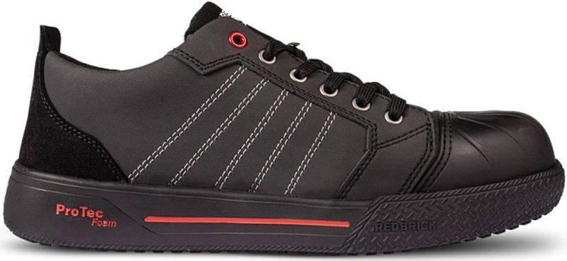Redbrick - Champ Low - Werkschoen - Zwart - Composiet Neus - Antislip Zool