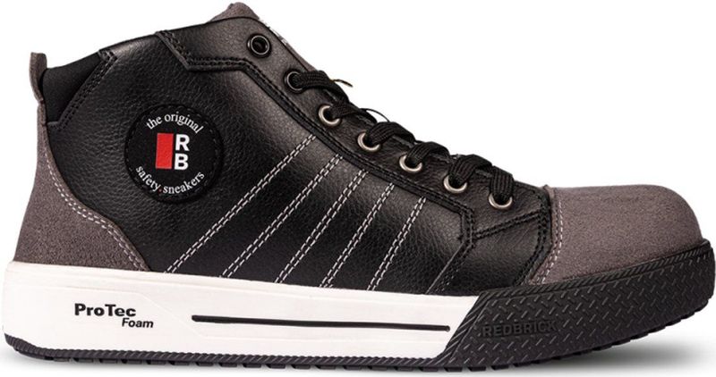 Redbrick - Dunk High - Werkschoen - Enkelhoog - Rood - Microfiber