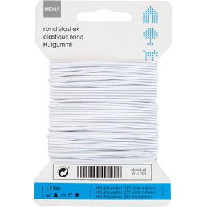 HEMA Rond Elastiek 10m Wit