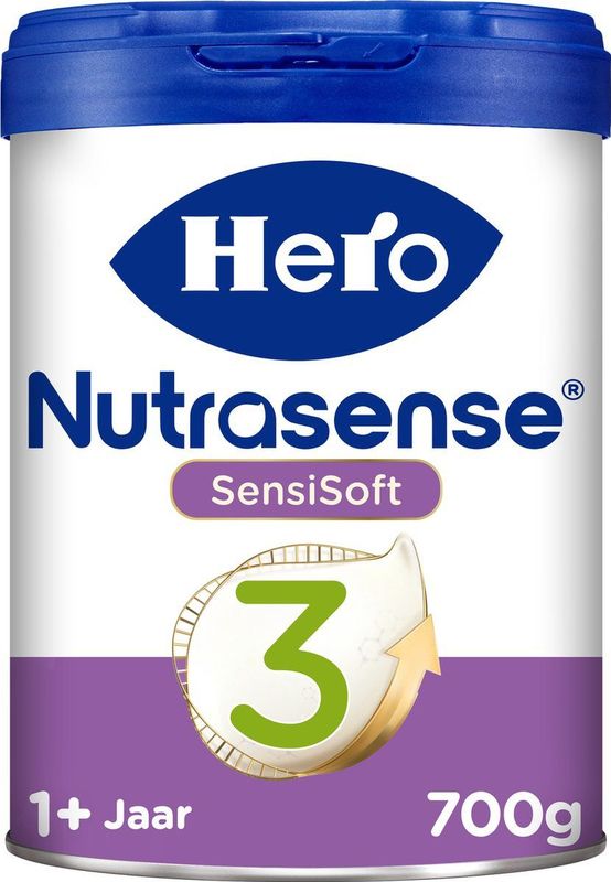 Hero Nutrasense SensiSoft 3 Peutermelk - Flesvoeding voor 12+ Maanden - 1 x 700gram - met Melkvet - Palmolie Vrij