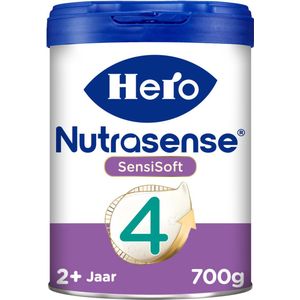 Hero Baby Nutrasense 4 (2+ Jaar) - Flesvoeding - 1 x 700gr - Peutermelk - met Melkvet - Palmolie Vrij