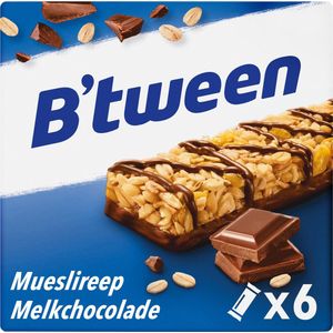 10x Hero B'tween Mueslireep Melkchocolade 6x25gr