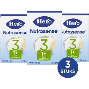 Hero Baby Nutrasense Peutermelk Classic 3 (1+ Jaar) - 3 x 700gr - Met Melkvet - Palmolievrij