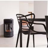 Qlima GH 8034 Mobiele Gaskachel 3400 Watt Sfeervlam en kolen Met Wieltjes