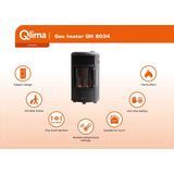 Qlima GH 8034 Mobiele Gaskachel 3400 Watt Sfeervlam en kolen Met Wieltjes