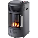 Qlima GH 8034 Mobiele Gaskachel 3400 Watt Sfeervlam en kolen Met Wieltjes