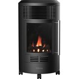 Qlima GH 8034 Mobiele Gaskachel 3400 Watt Sfeervlam en kolen Met Wieltjes