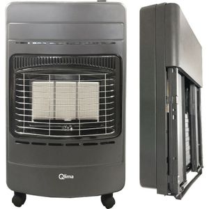 Qlima Gaskachel 2-in-1 Inklapbaar GH 342 RV 4,2 KW Antracietkleurig