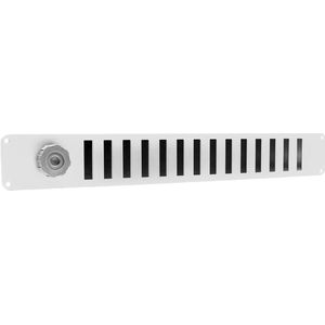 Nedco BV Schuifrooster 495x65mm aluminium wit met gaas