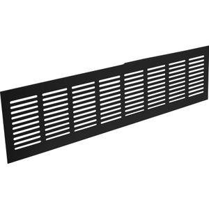 Plintrooster aluminium 400 x 100 mm zwart
