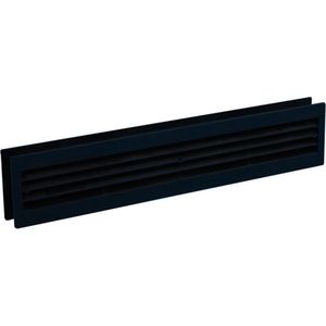 Nedco inbouw-deurventilatierooster - 455x90mm - zwart - kunststof