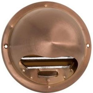 Nedco Buitenrooster RVS buitenrooster RVS bol model afm. Ø125mm m. gaas roodkoper 626.002.26 626.002.26
