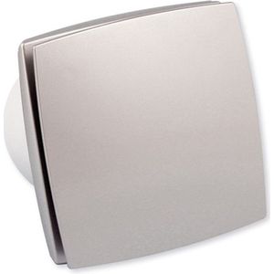 Ventilator Design 100, Aluminium look, ook geschikt voor badkamer of toilet