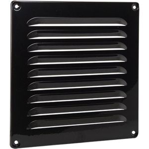 Nedco Schoepenrooster - Vierkant - Aluminium - 200 X 200 Mm - Zwart