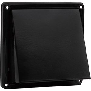 Nedco BV RVS buitenrooster schuine kap Ø100mm zwart