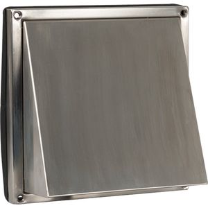 RVS ventilatierooster met schuine kap Ø100mm