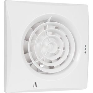 Silencio badkamerventilator wit Ø100mm met timer en vochtsen